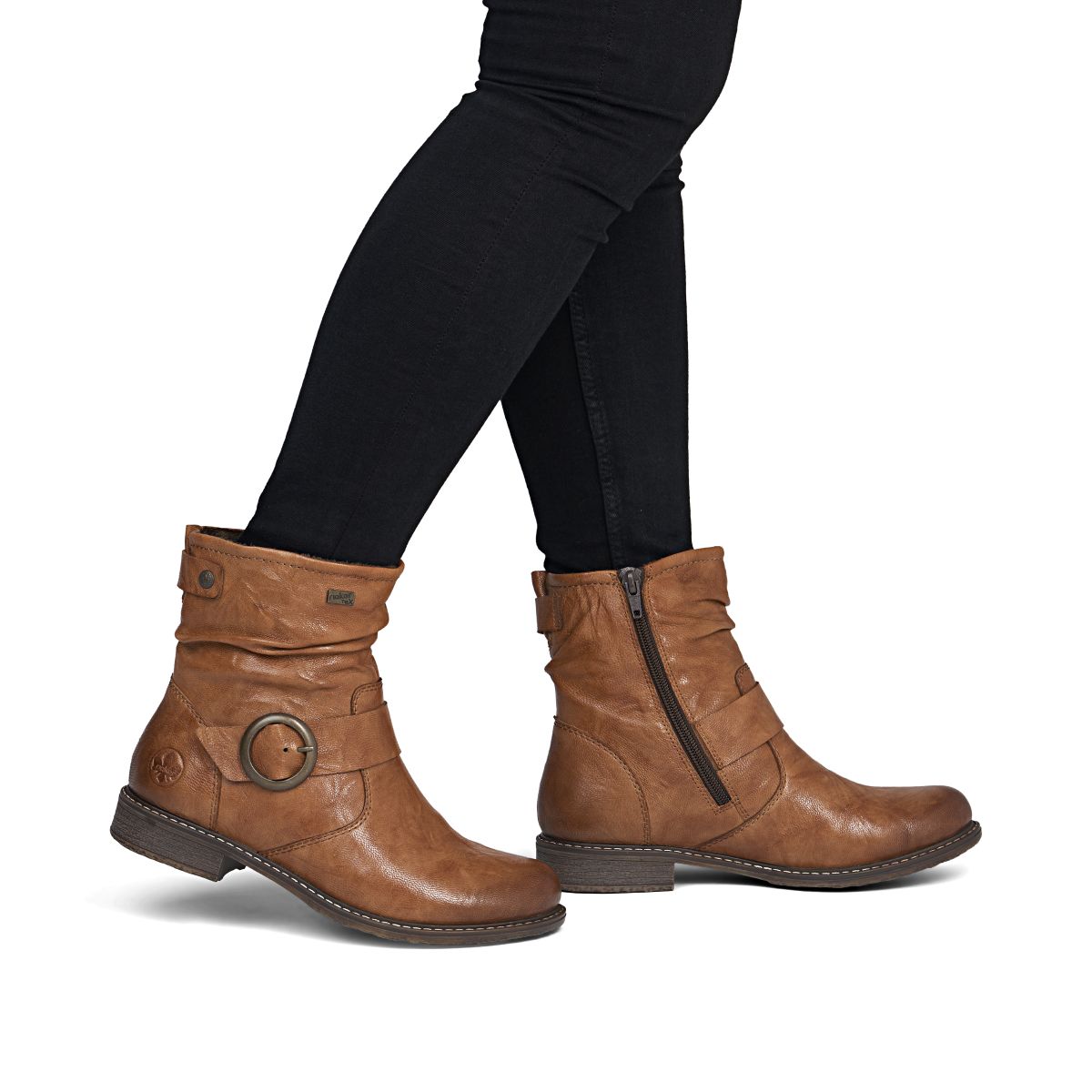 Rieker 74857 Women's Short Waterproof Boot - Brown