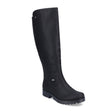 Rieker Style #78554-00 women's black synthetic high boot with tall shaft and textured sole.