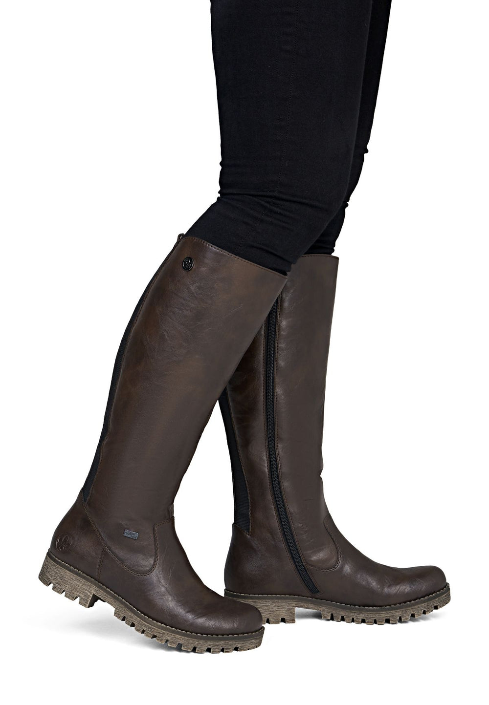 Rieker 78554 Women's TEX Waterproof Boots - Dark Brown