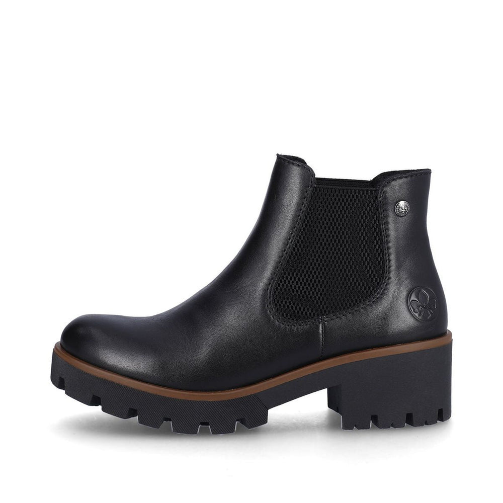 Rieker 79265 Minato Chelsea Boot in Black