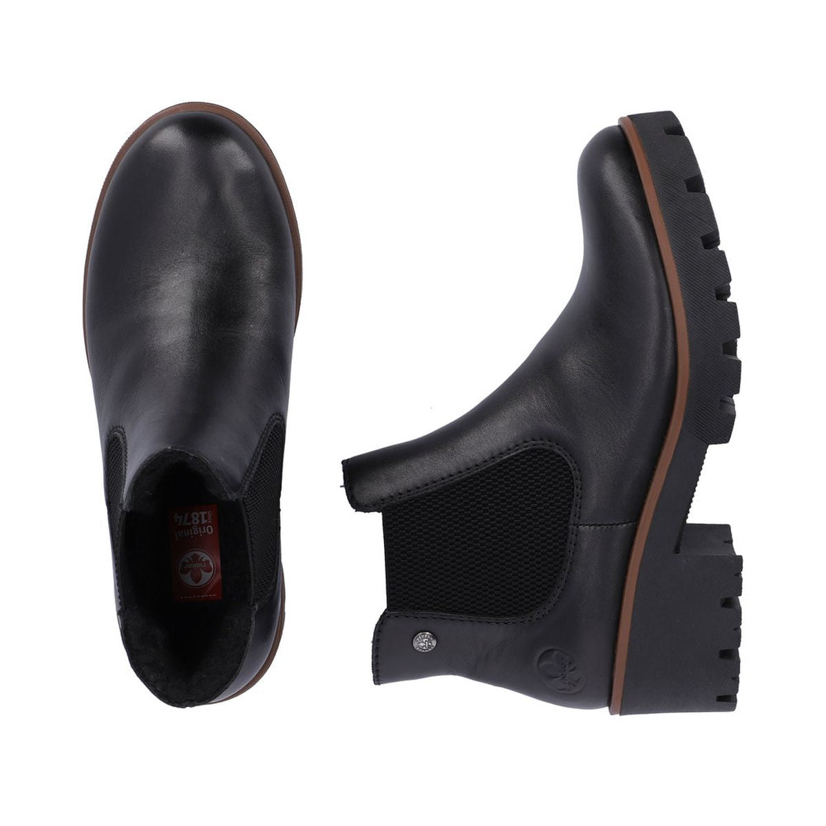 Rieker 79265 Minato Chelsea Boot in Black