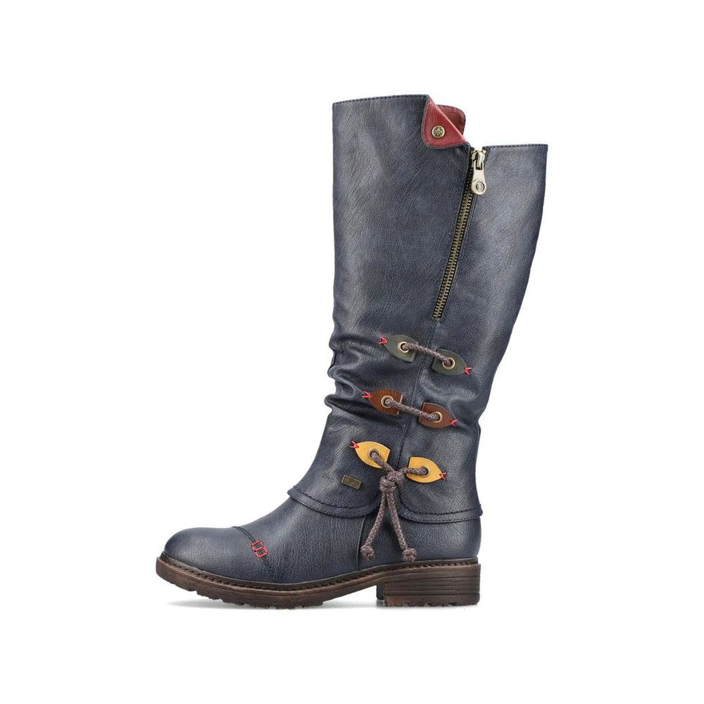 Rieker 94791 High Boot in Blue