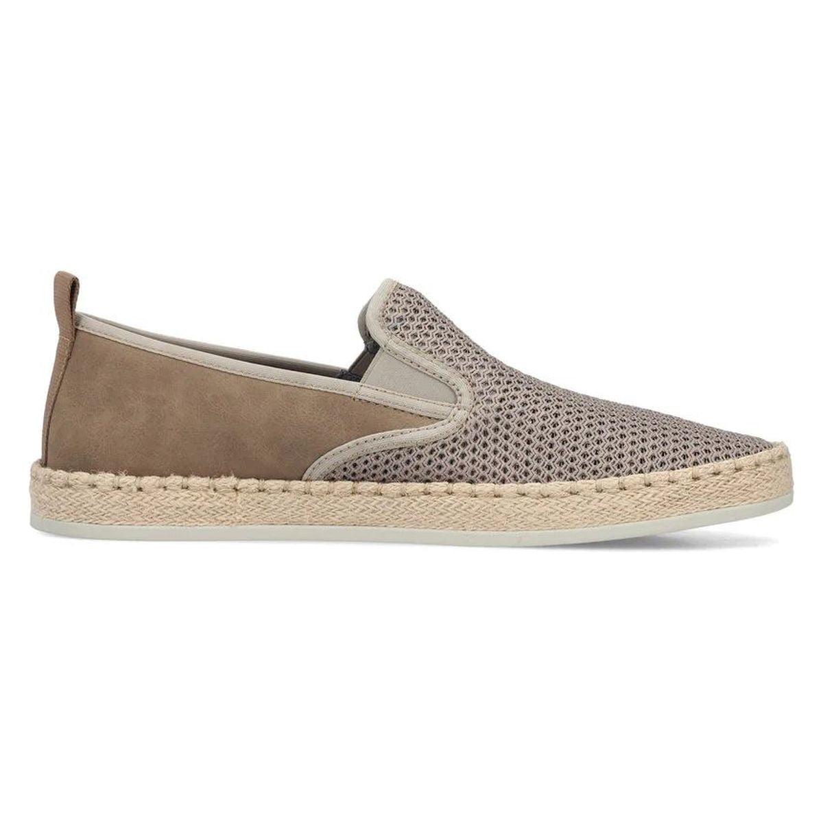 Rieker B2661 Mens Slip-On Shoes in Beige - Walking on a Cloud