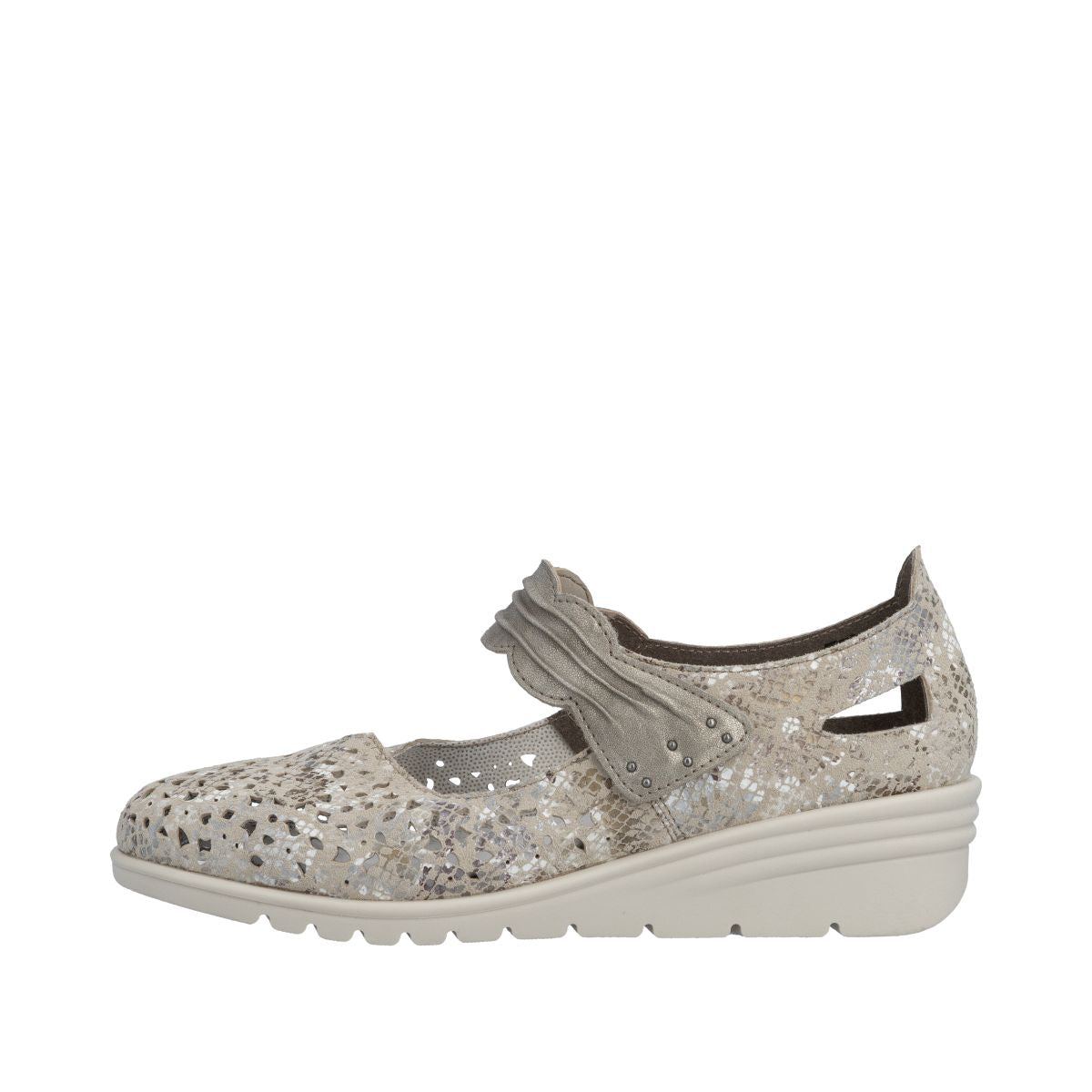 Rieker L5359 Women's Shoes in Silver