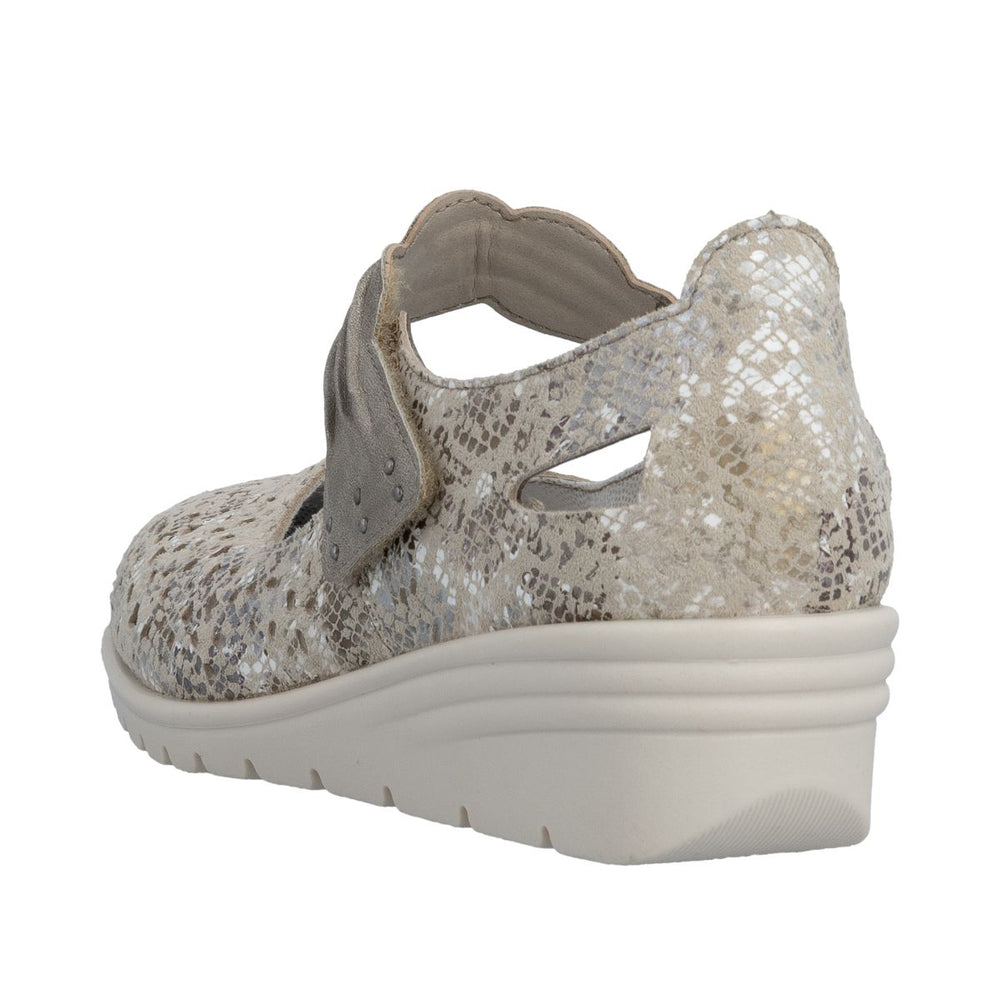 Rieker L5359 Women's Shoes in Silver