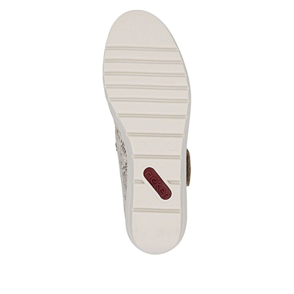 Rieker L5359 Women's Shoes in Silver