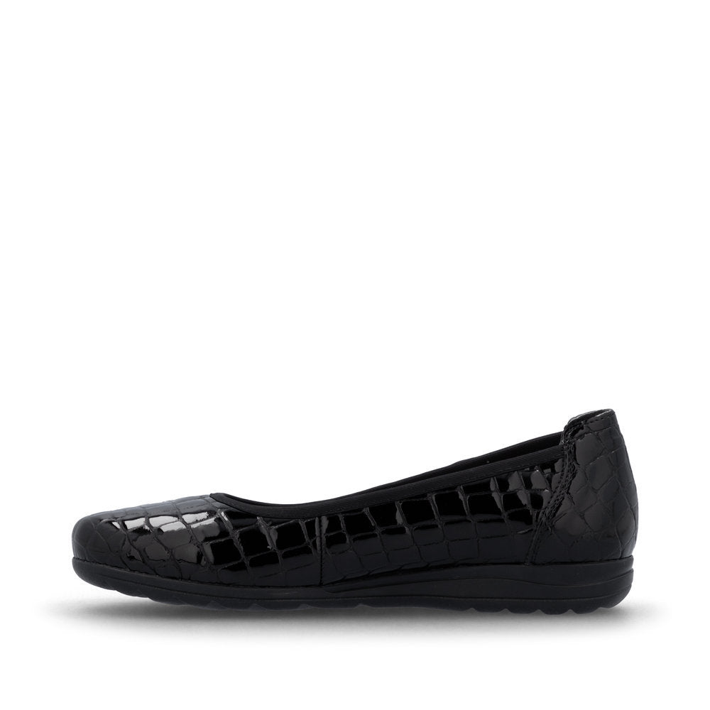 Rieker L9350 Women's Ballerina in Black