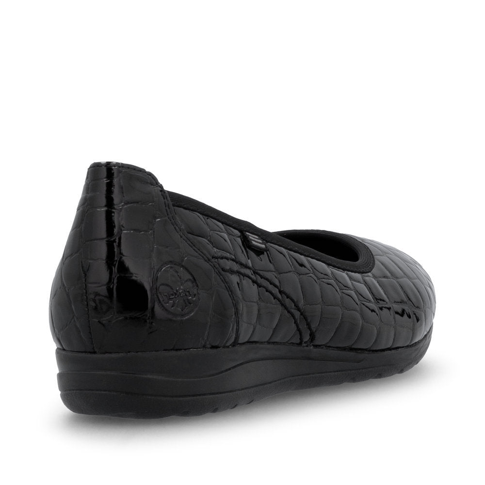 Rieker L9350 Women's Ballerina in Black