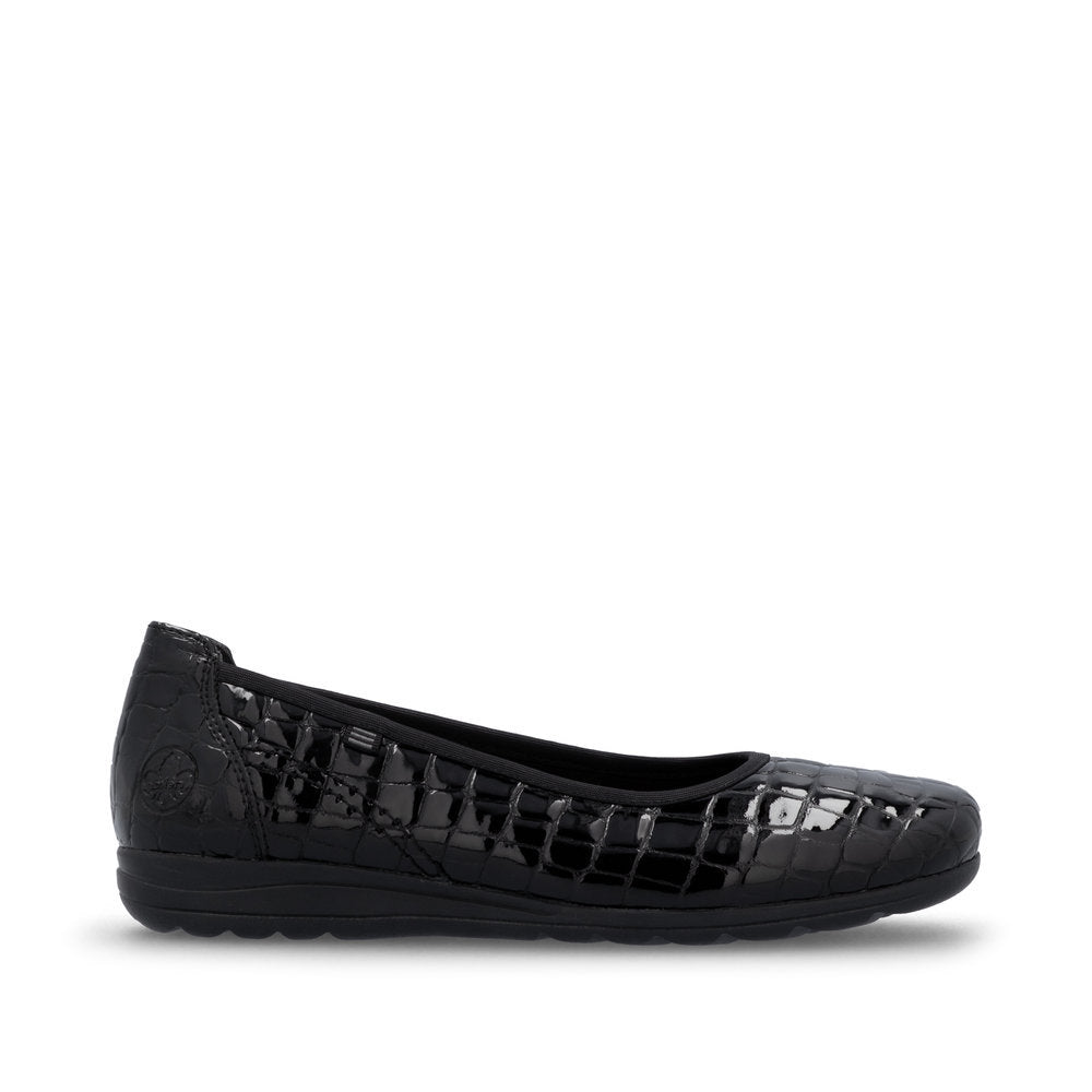 Rieker L9350 Women's Ballerina in Black