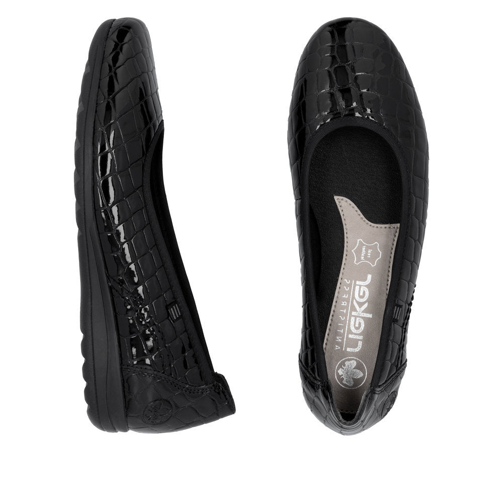 Rieker L9350 Women's Ballerina in Black
