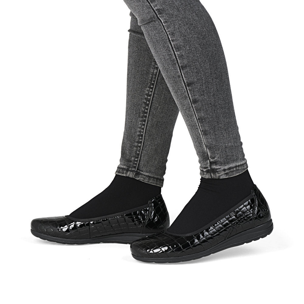 Rieker L9350 Women's Ballerina in Black