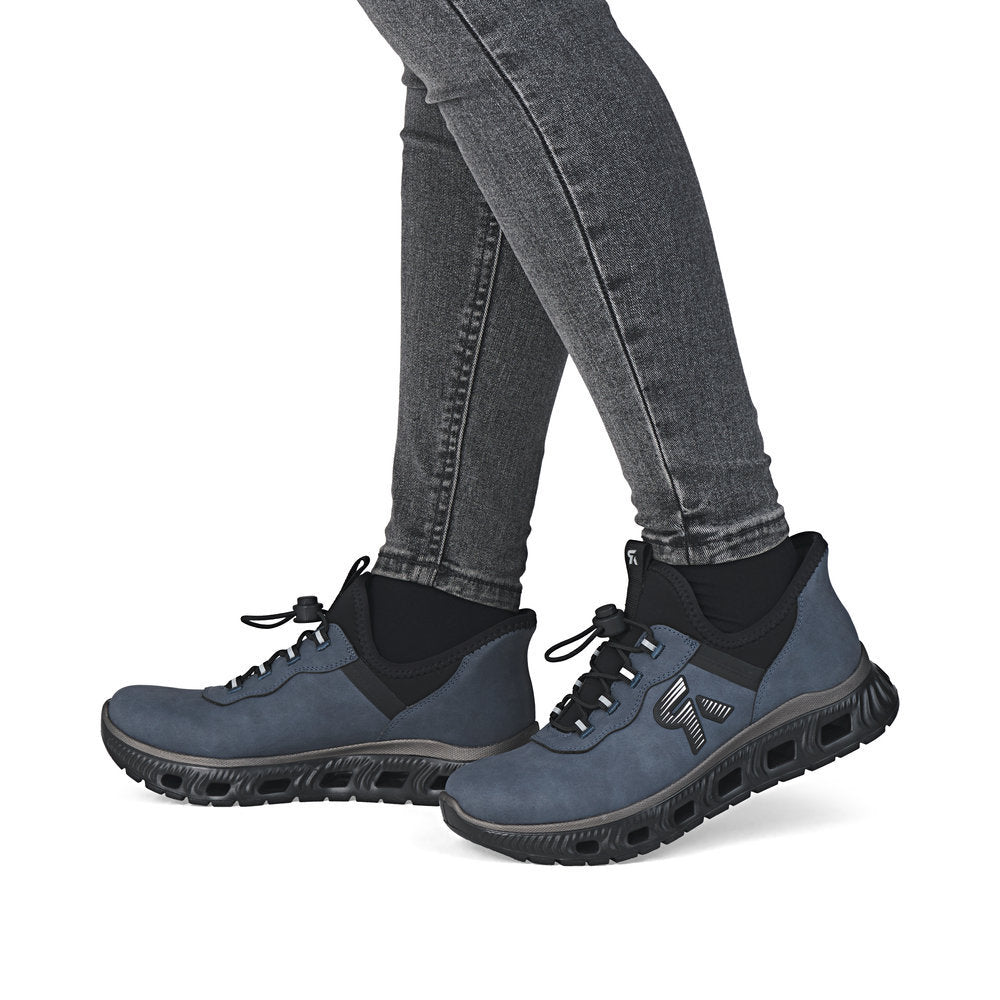 Rieker M6065 Women's Ready to Go Sneaker in Blue