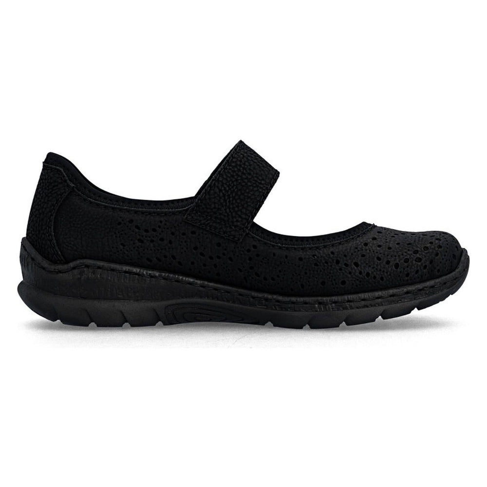 Rieker N4299 Mary Jane Casual Shoe in Black