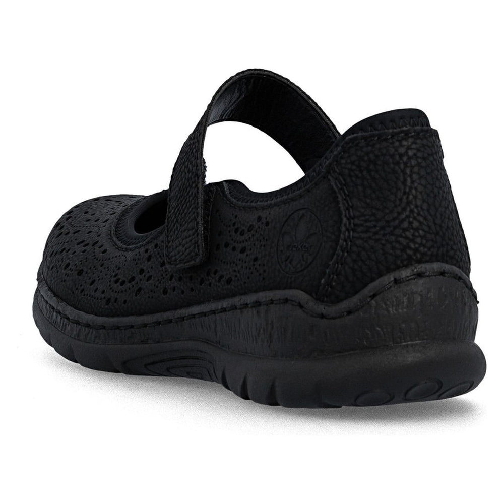 Rieker N4299 Mary Jane Casual Shoe in Black