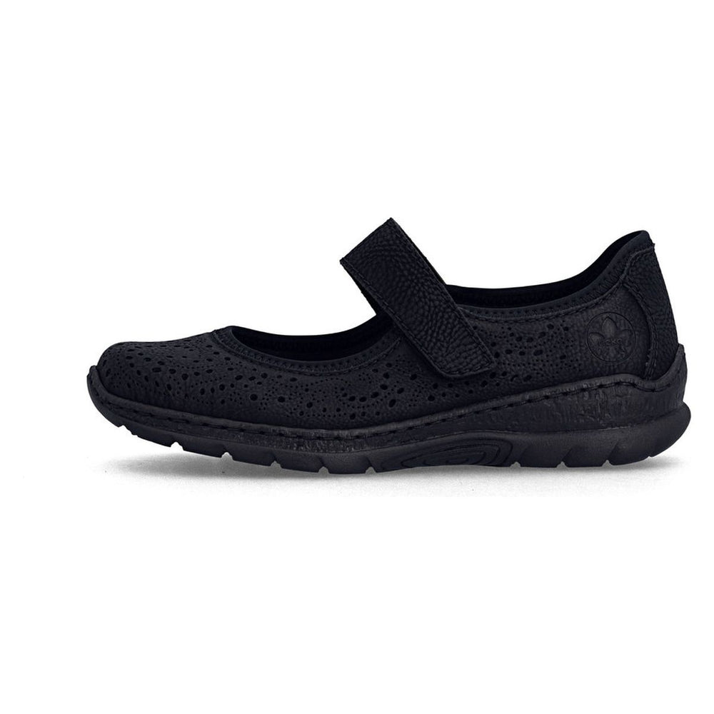Rieker N4299 Mary Jane Casual Shoe in Black