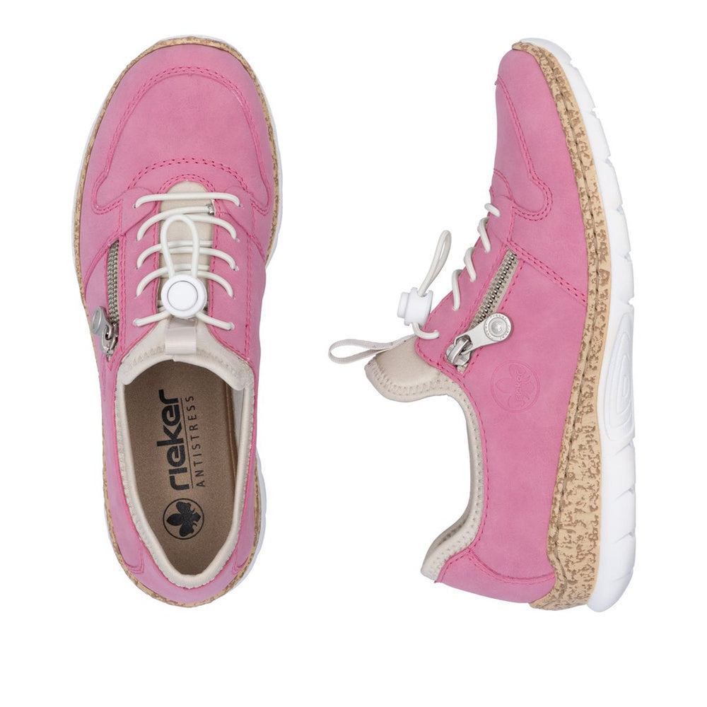 Rieker N42G0-31 Women's Slip-On Sneaker in Lipstick– Comfort & Style