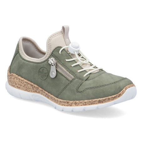 Slip on Sneaker in Green by Rieker Style N42G0-52
