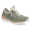 Slip on Sneaker in Green by Rieker Style N42G0-52