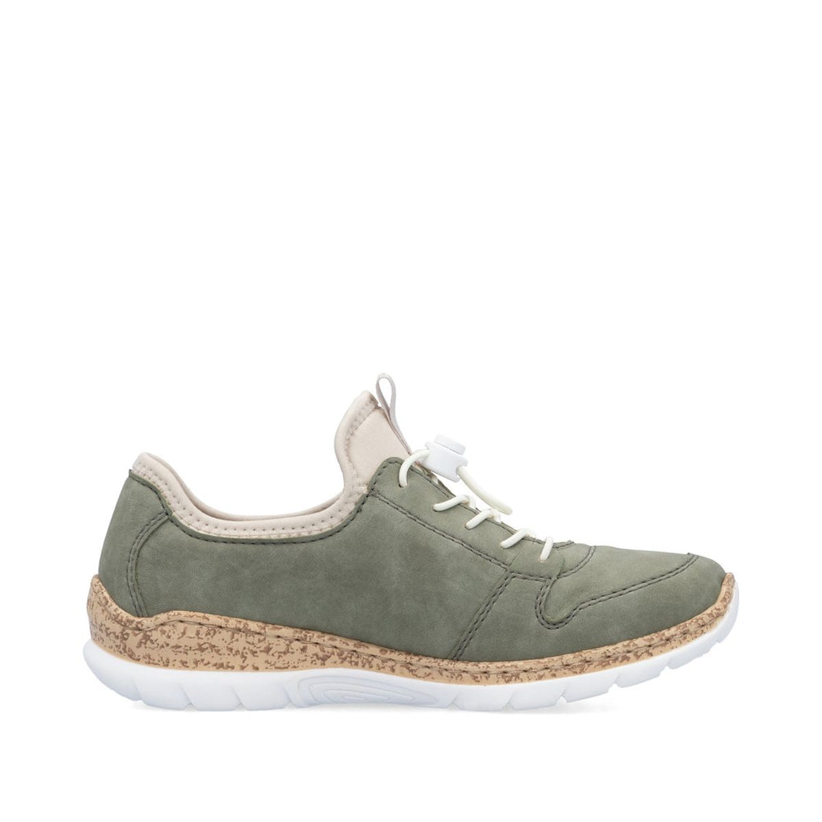 Rieker N42G0-52 Nikita Womens Slip On Sneaker in Green - Comfort & Style