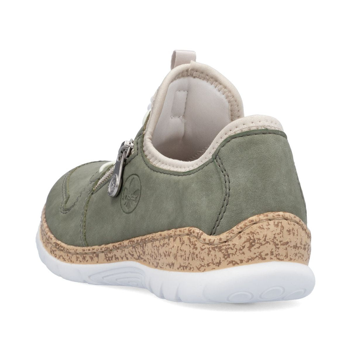 Rieker N42G0-52 Nikita Womens Slip On Sneaker in Green - Comfort & Style