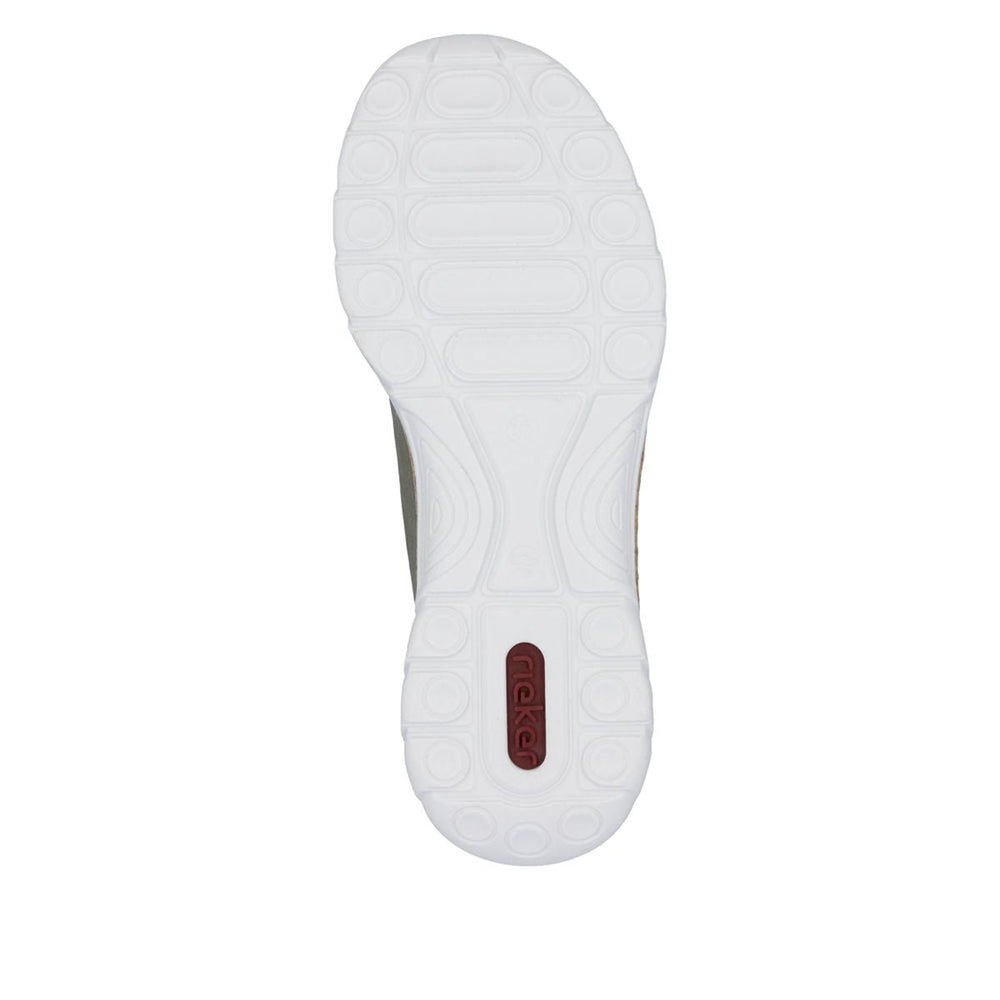 Rieker N42G0-52 Nikita Womens Slip On Sneaker in Green - Comfort & Style