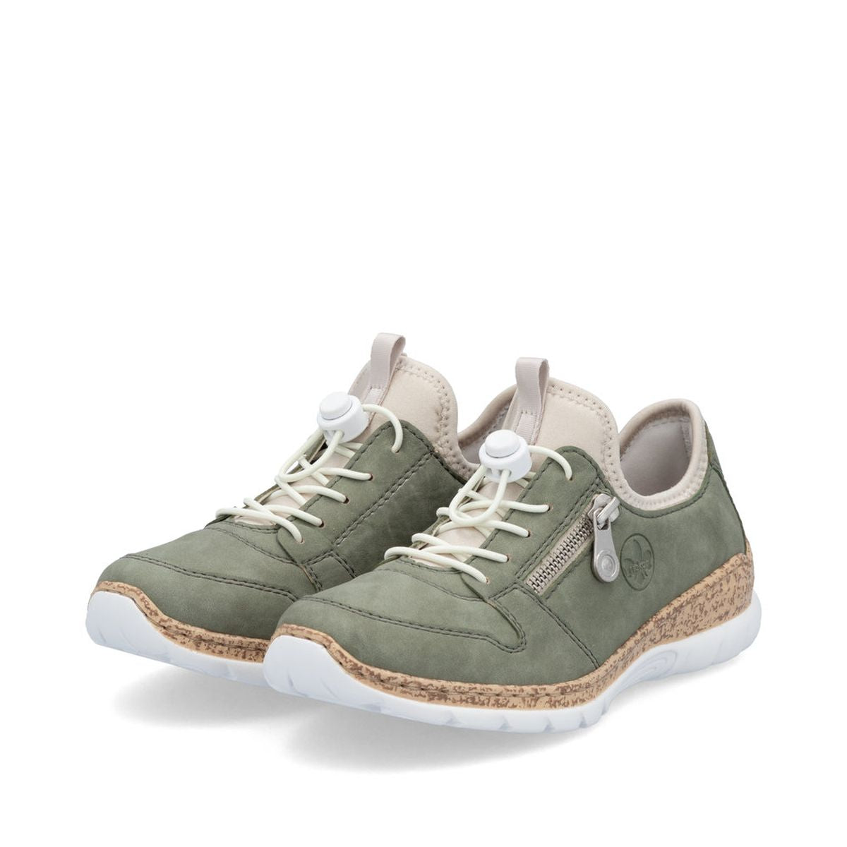 Rieker N42G0-52 Nikita Womens Slip On Sneaker in Green - Comfort & Style