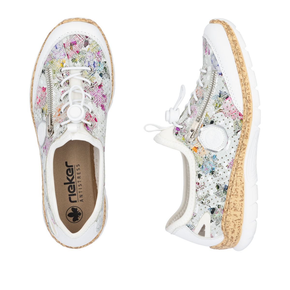 Rieker N42V1-90 Alburi Floral Slip-On Sneakers for Women | Walking On A Cloud Canada