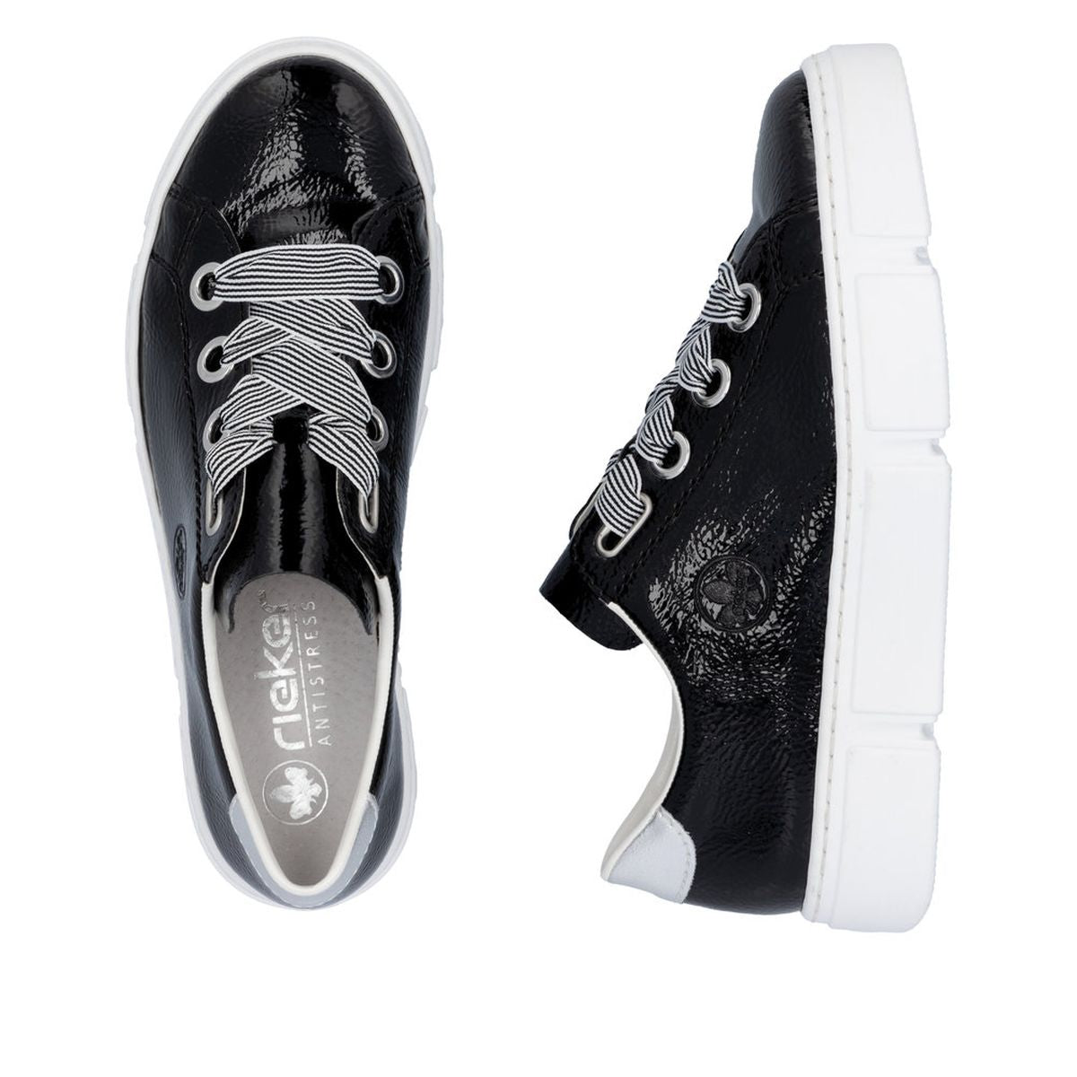N59A1 Glossy Black Sneakers