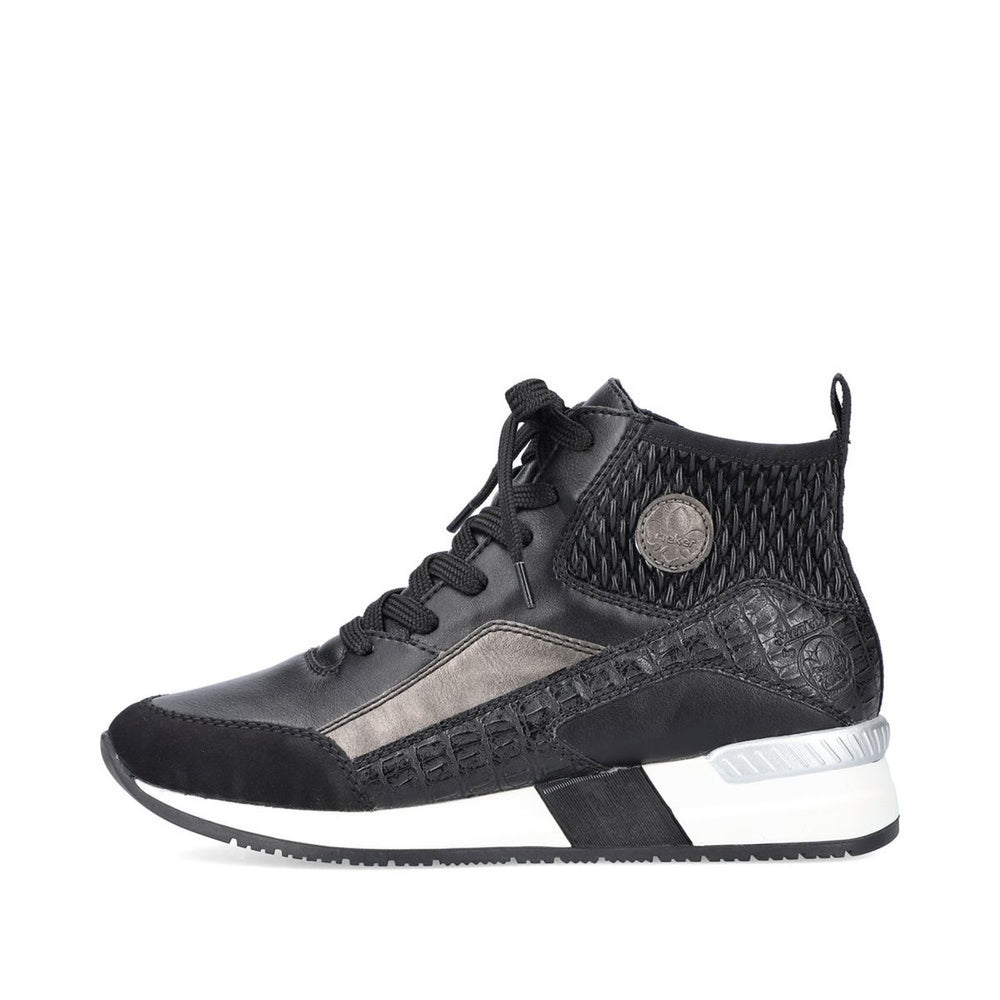 Rieker N7640 Women's Short Boots in Black