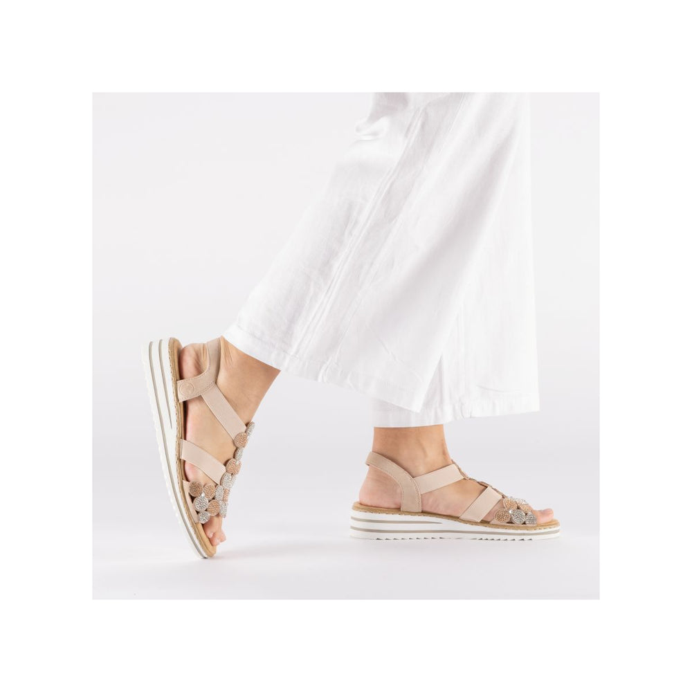 Rieker V0613 Women's Sandals in Pink