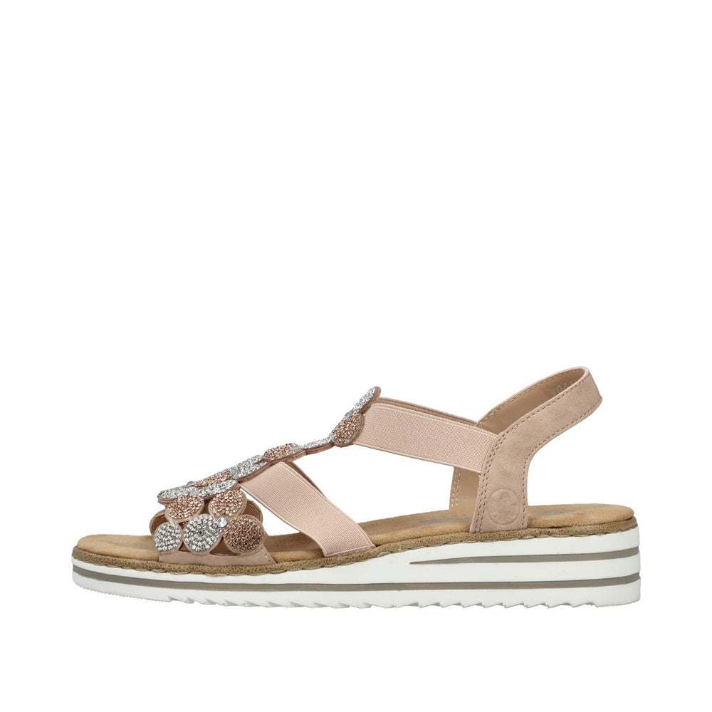 Rieker V0613 Women's Sandals in Pink