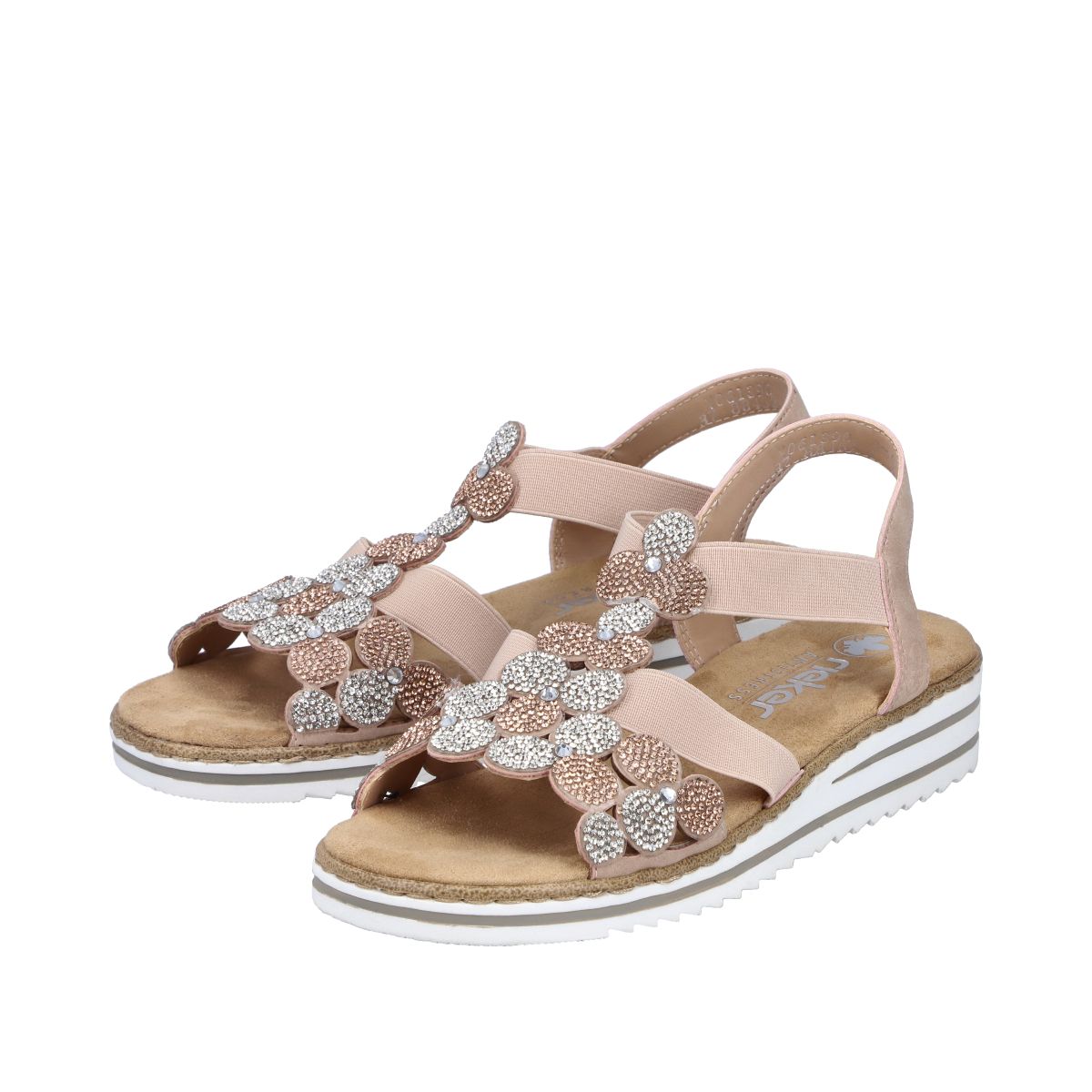 Rieker V0613 Women's Sandals in Pink