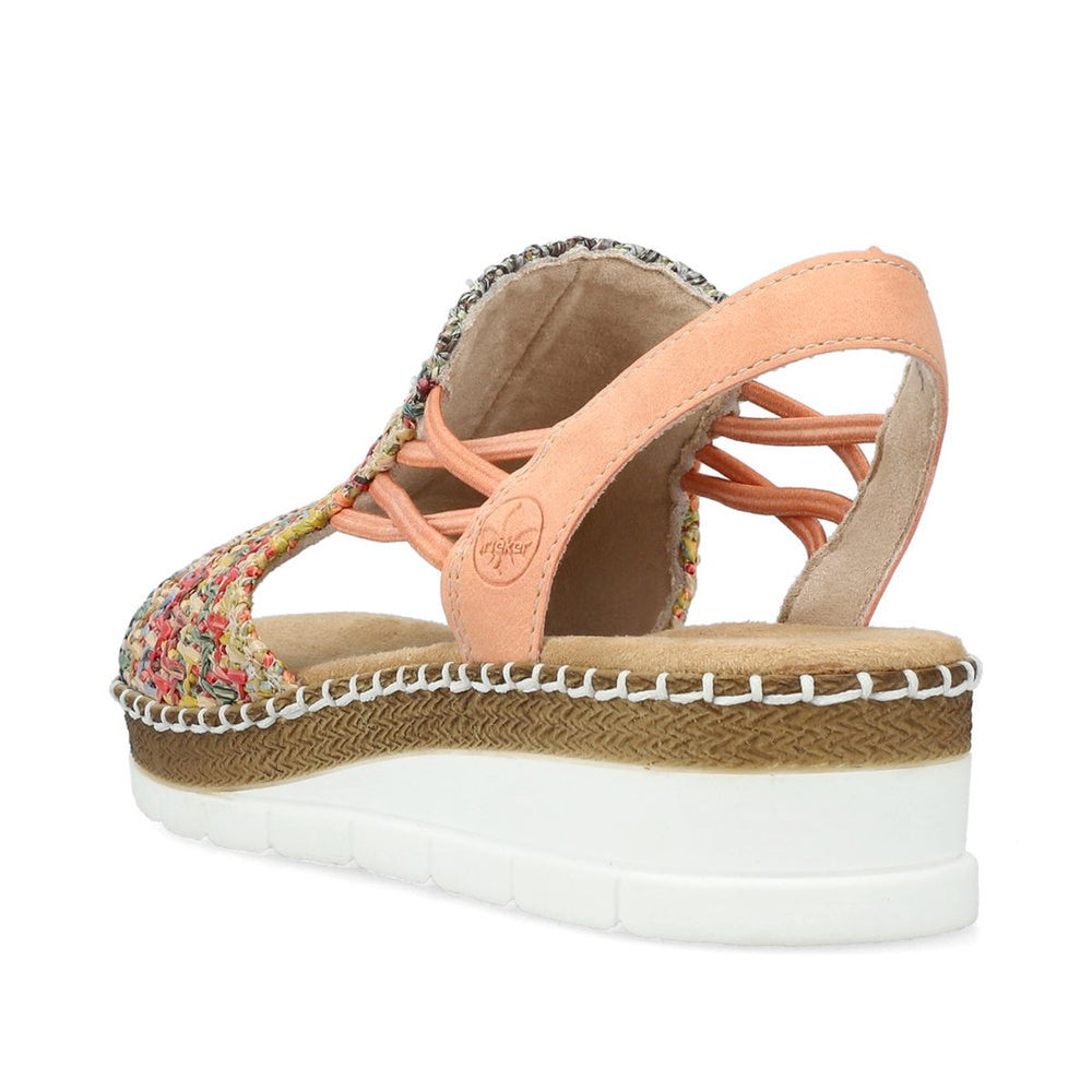 Rieker V1241-90 Flechtana Multi Wedge Sandals