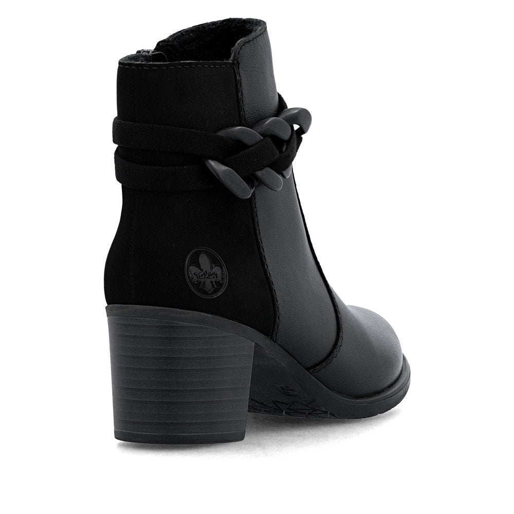 Rieker Y2066 Dress Ankle Boot in Black