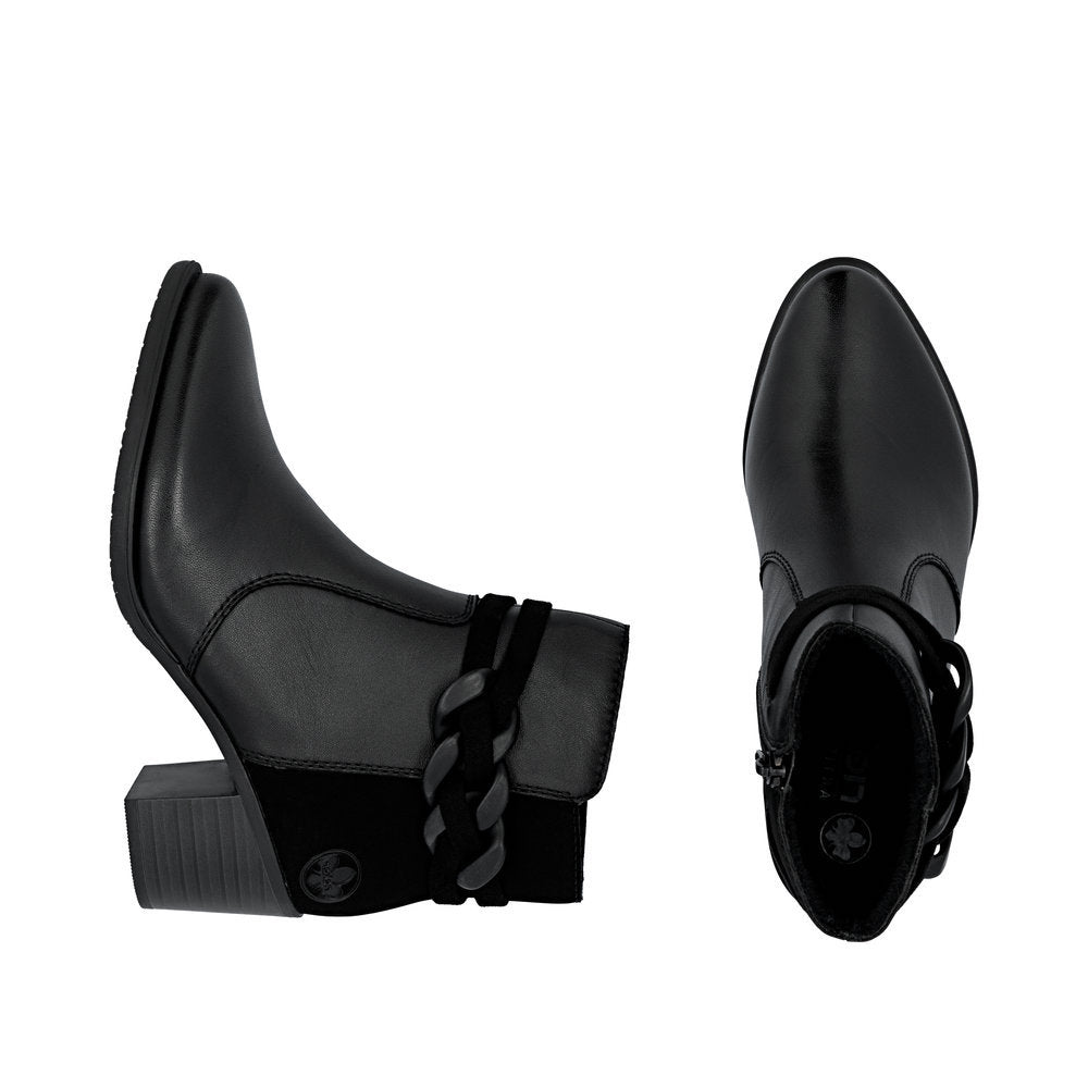 Rieker Y2066 Dress Ankle Boot in Black