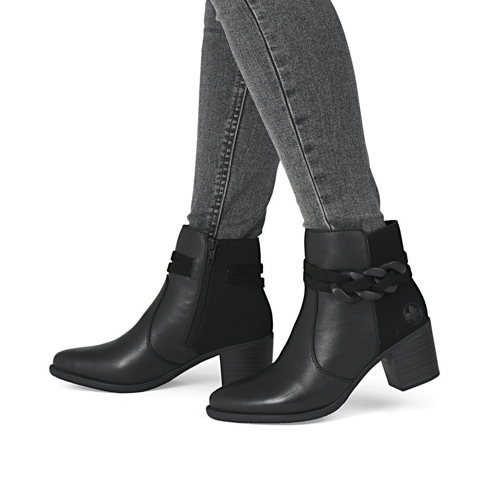 Rieker Y2066 Dress Ankle Boot in Black