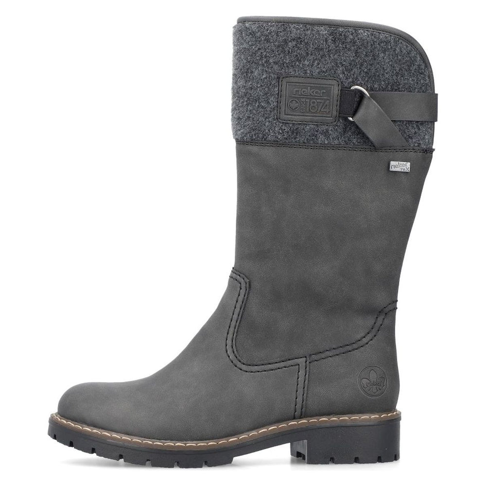 Rieker Y9190 Women's TEX Waterproof Boots - Grey