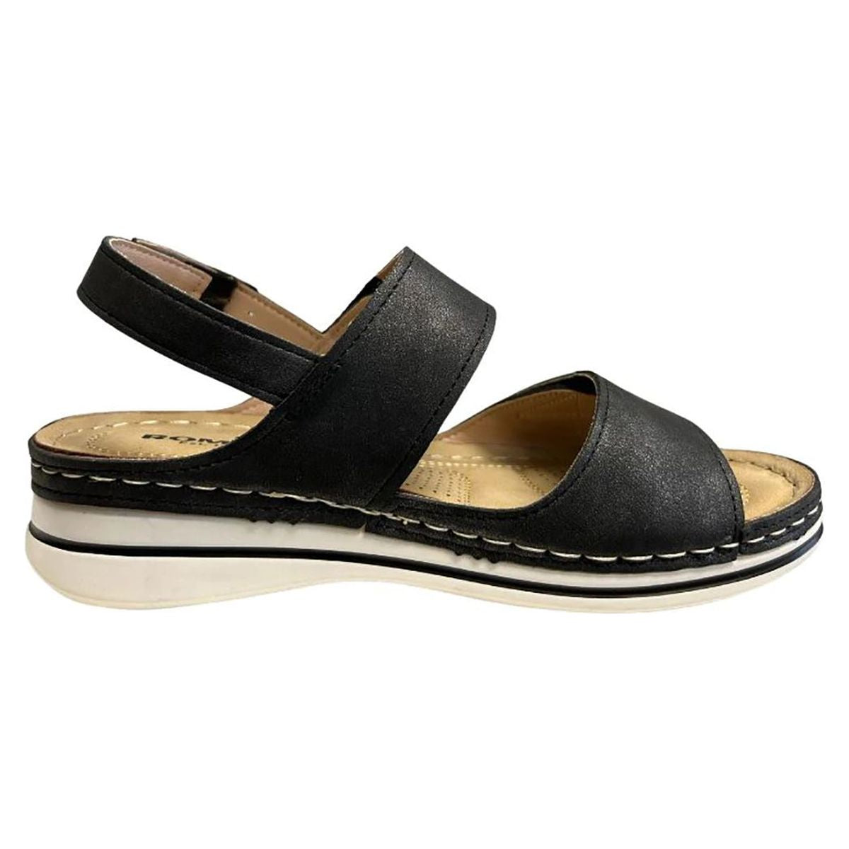 Romika Esther 01 Adjustable Strap Sandal in Black