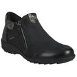 Romika Ellie 01 black women’s ankle boot with waterproof membrane and plush lining