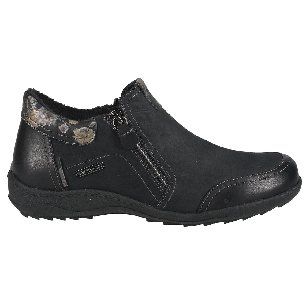 Romika Ellie 01 Side Zip Casual Waterproof Shoe in Black