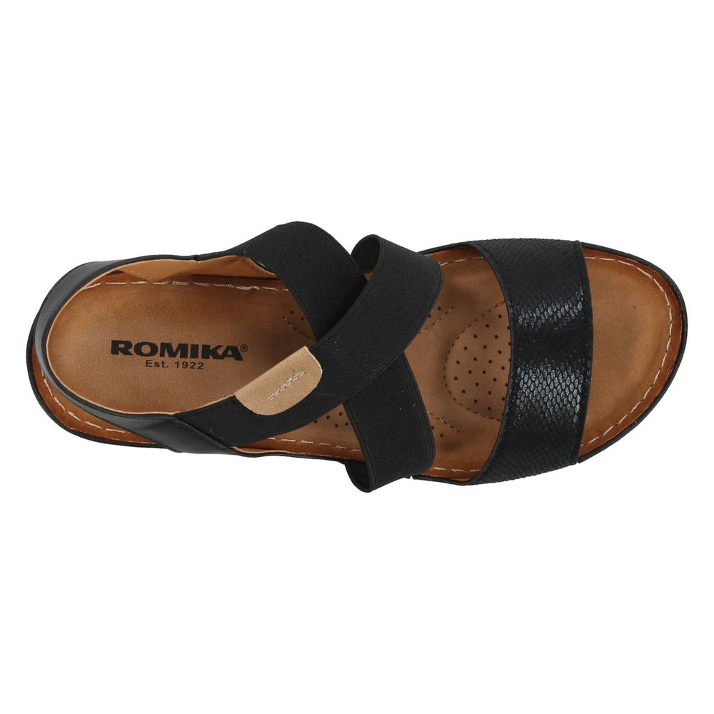 Elaine 01 Wedge Sandal in Black