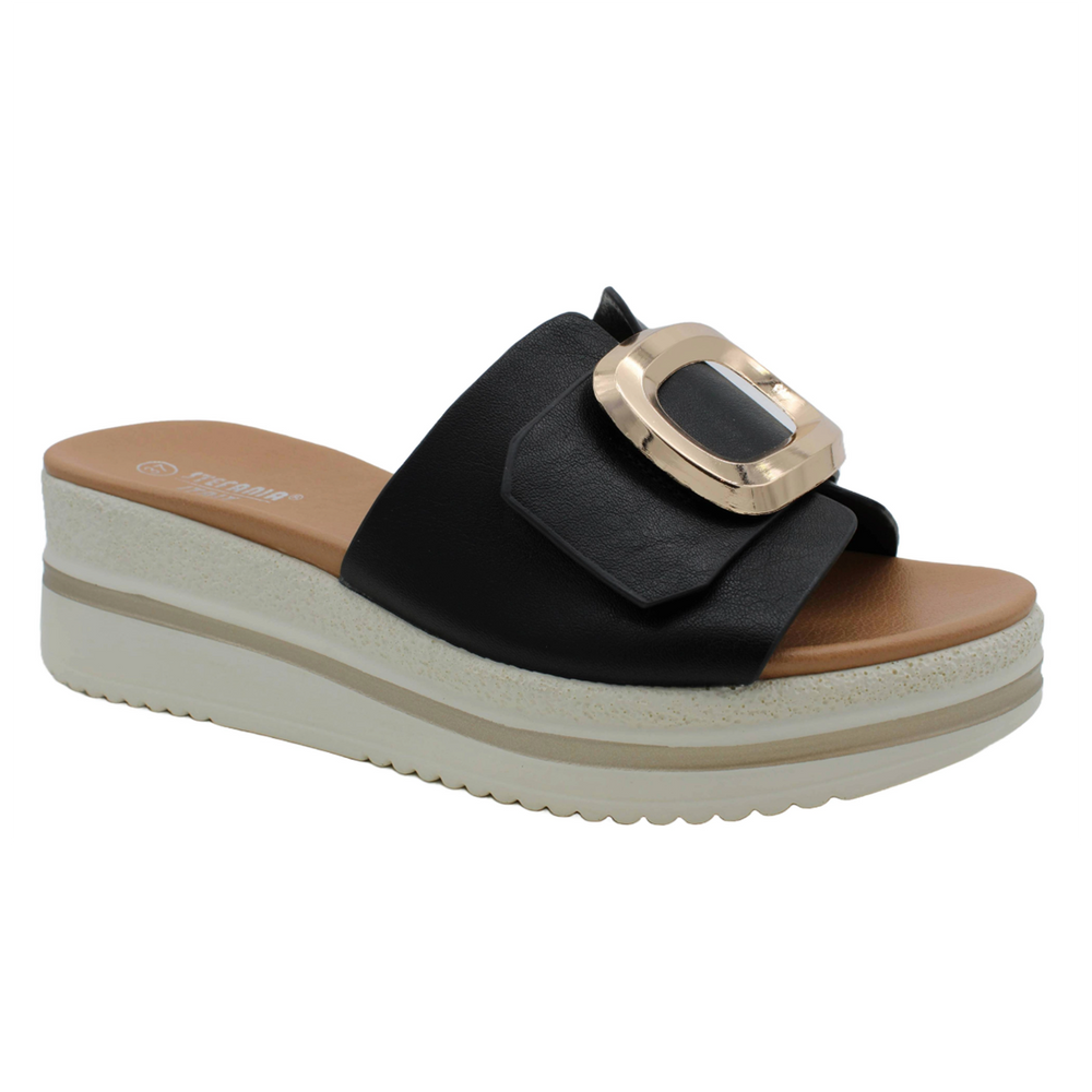 S5577 Slide Buckle Platform Sandal