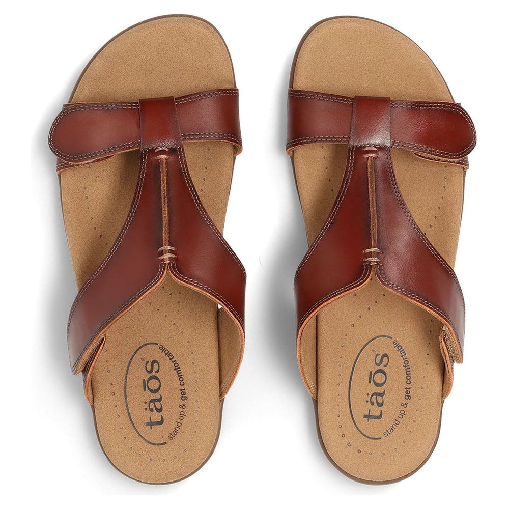 Slide Show Adjustable Strap Sandal in Cognac