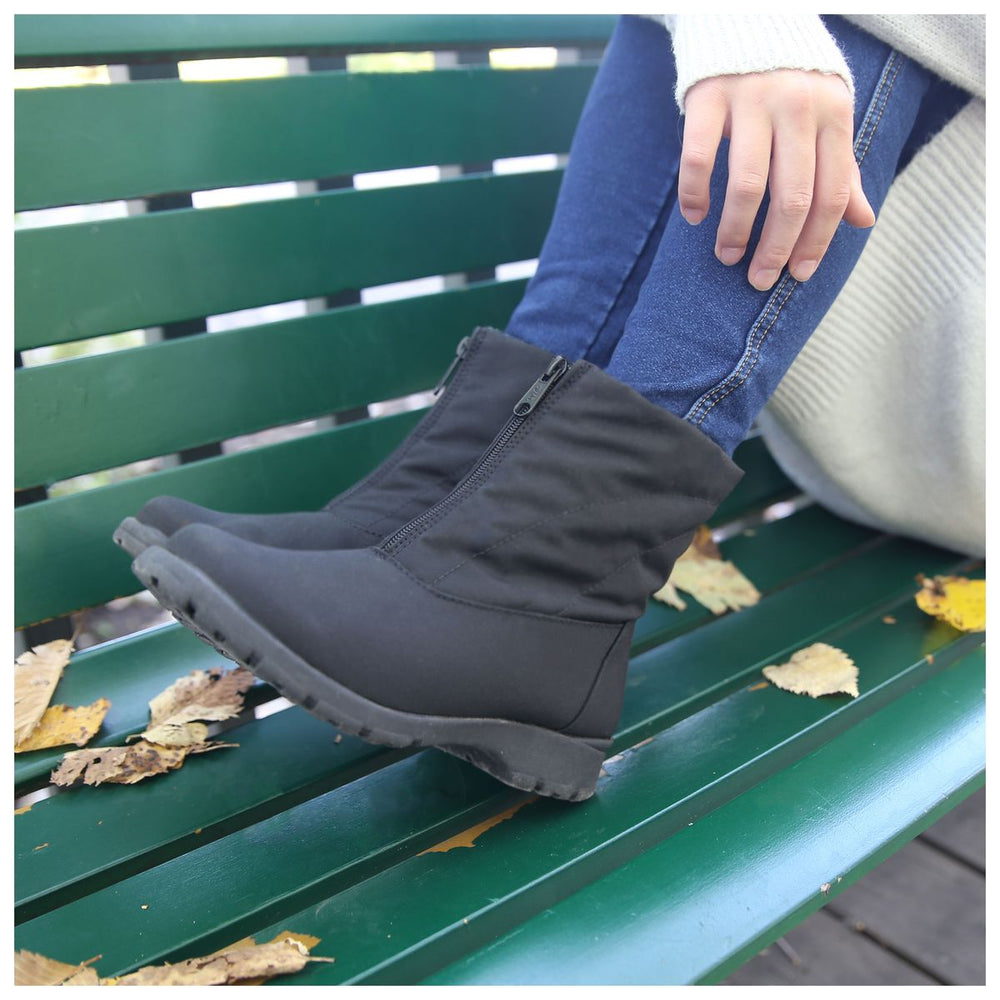 Toe Warmers Women's Alyssa EXTRA Depth Black Nylon Boot