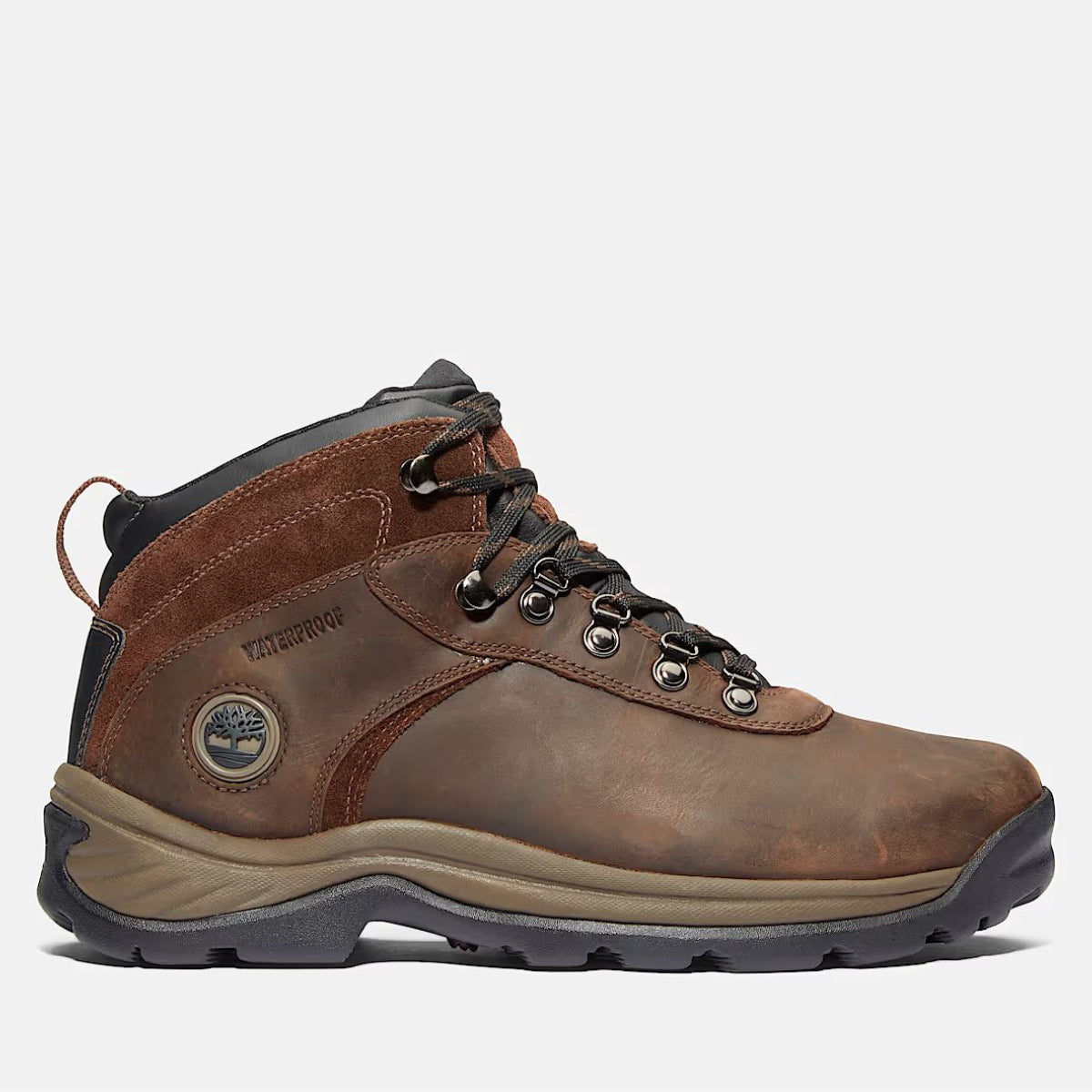 Timberland Men's Flume Waterproof Mid Hiker Boot in Dark Brown