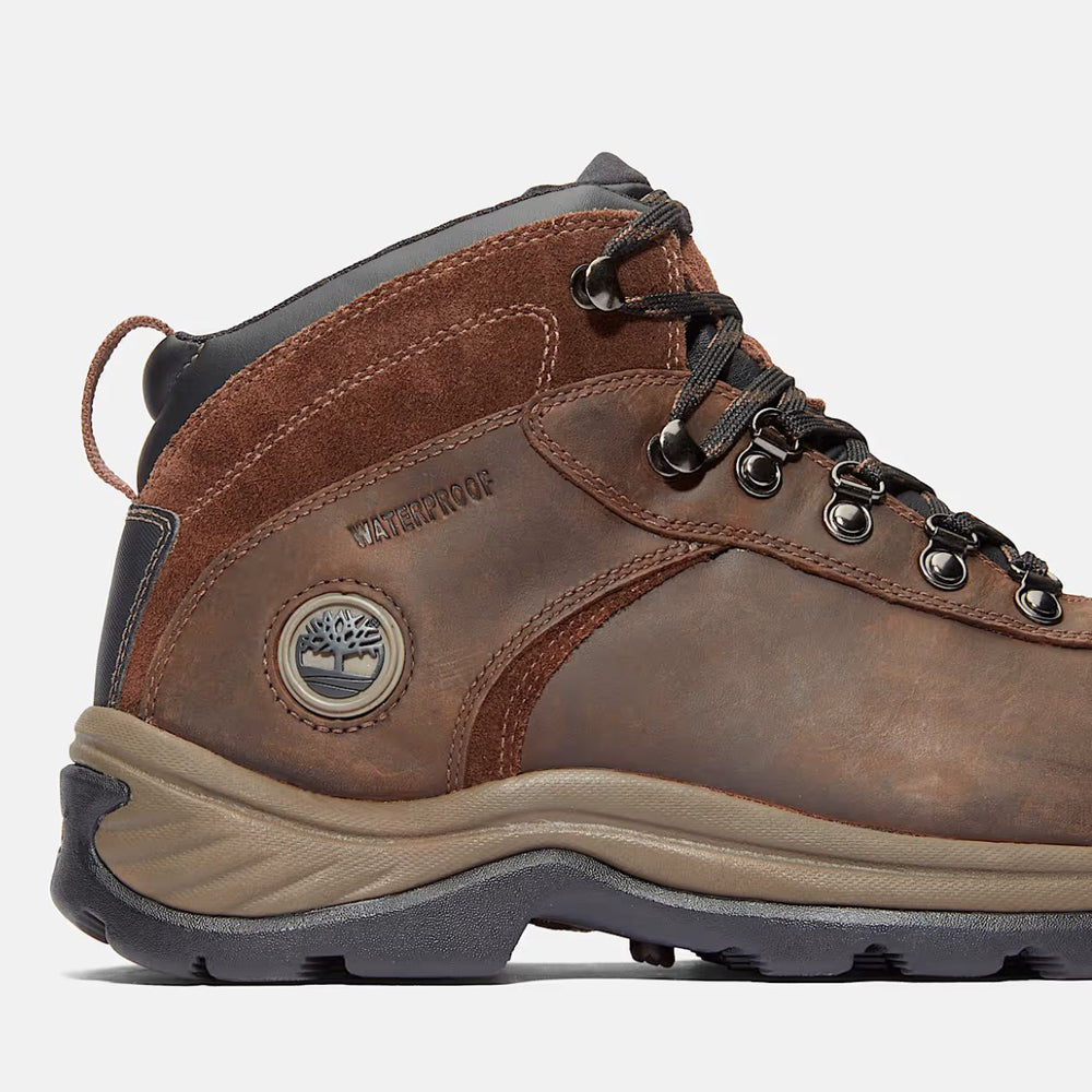 Timberland Men's Flume Waterproof Mid Hiker Boot in Dark Brown