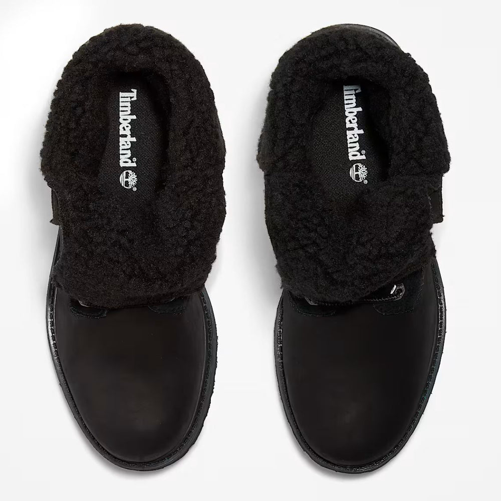 Timberland Women's Warm-Lined Waterproof Roll-Top Boot in Black