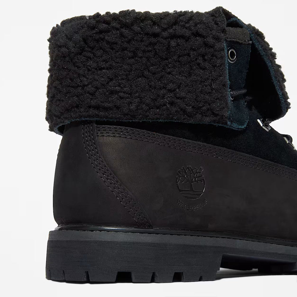 Timberland Women's Warm-Lined Waterproof Roll-Top Boot in Black