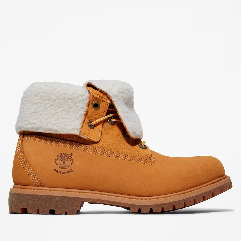 Timberland Women's Warm-Lined Waterproof Roll-Top Boot in Wheat Nubuck