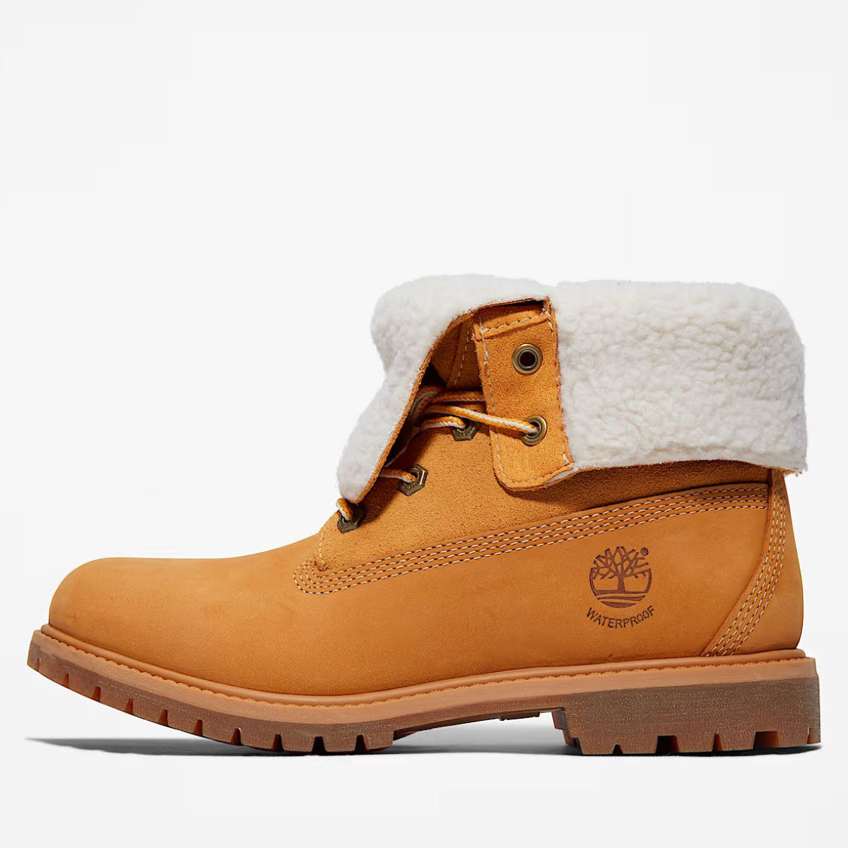 Timberland Women's Warm-Lined Waterproof Roll-Top Boot in Wheat Nubuck